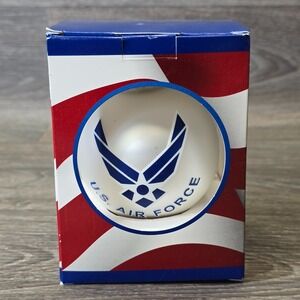 US Air Force Military Glass Christmas Ornament Krebs Glas Aim High Fly Fight Win